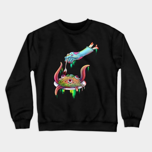 Zombie Ramen Noodle Crewneck Sweatshirt by Trendy Black Sheep